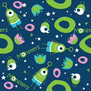 vektör arka plan. UFO. Mavi backgorund