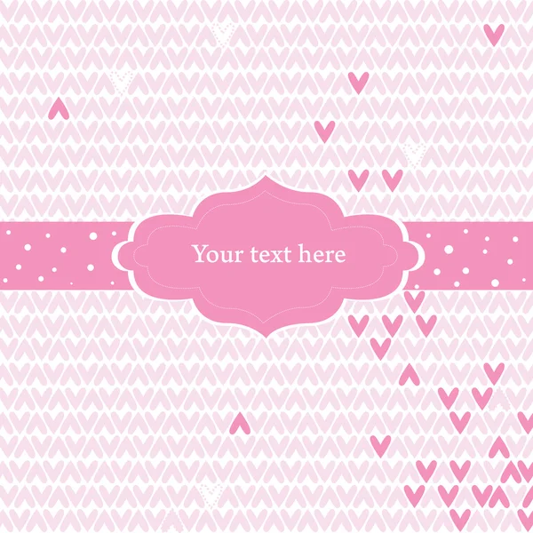 Pink greeting card — Stock Vector