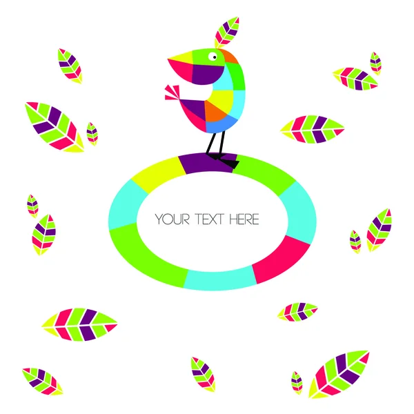 Cadre avec toucan — Image vectorielle