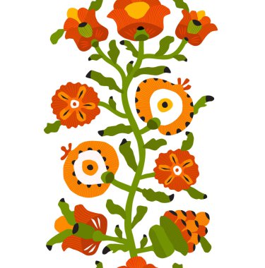 Yazdır. Kusursuz Ukrayna süsü. Vyshyvanka. Geleneksel Ukrayna çiçek geçmişi.