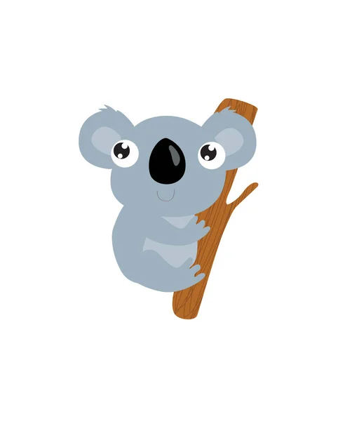Print Cartoon Koala Vector Cute Koala Australian Animal Cartoon Character — Stock Vector