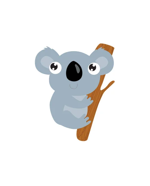 Print Cartoon Koala Vector Cute Koala Australian Animal Cartoon Character —  Vetores de Stock