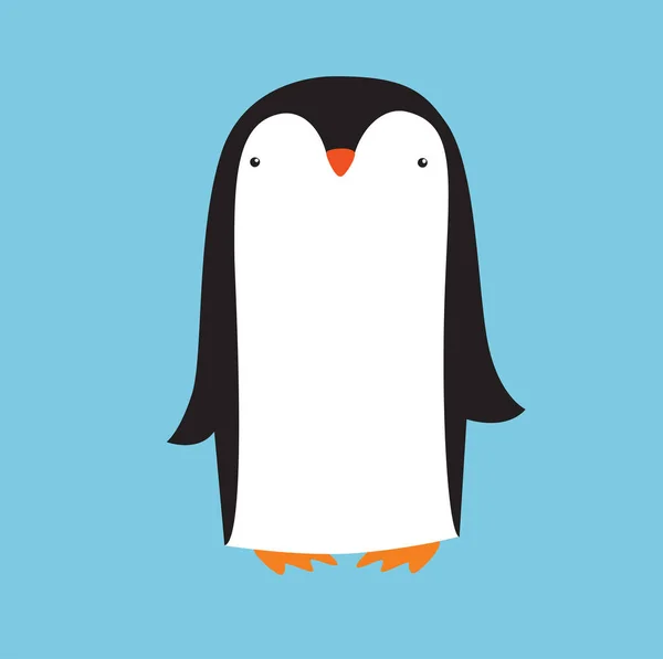 Drukuj Słodki Pingwin Zwierzę Antarktydy Zabawny Kreskówkowy Pingwin Postać Kreskówki — Wektor stockowy