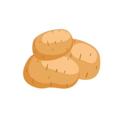 Yazdır. Vektör patates. Sebze. Tarım. Çiftçilik. Sağlıklı yiyecekler. Taze sebzeler. Patates ikonu. Vejetaryenlik