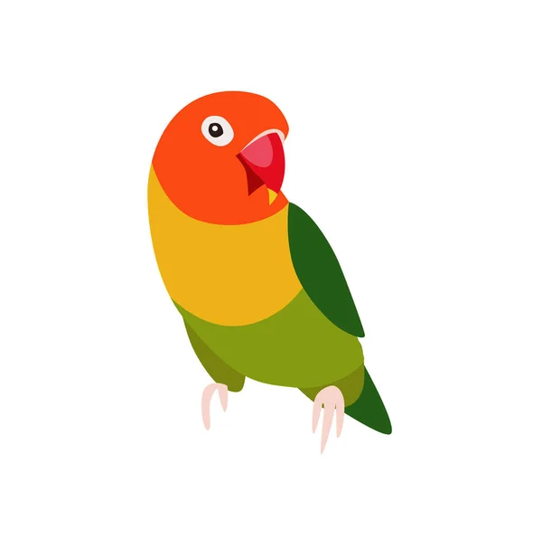 Print Bright Parrot Exotic Bird Beautiful Parrot Ara — Stock Vector