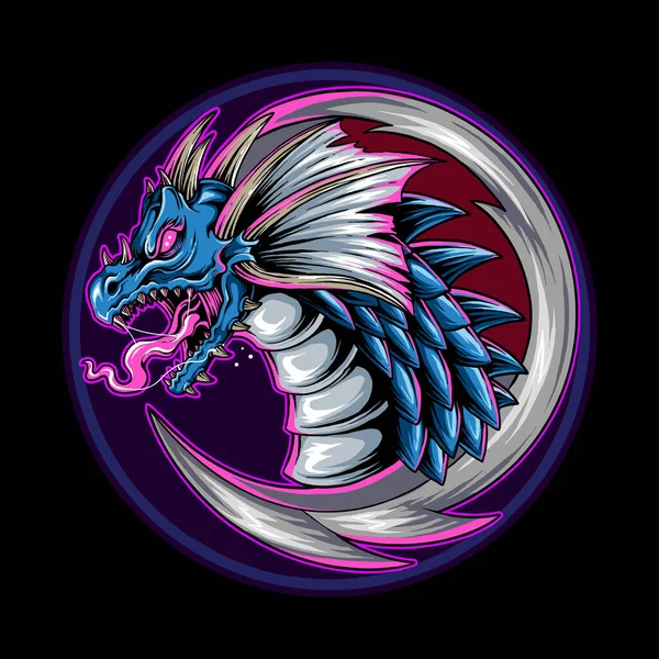 Dragón Como Logotipo Sport Mascota Símbolo Ven Geniales — Archivo Imágenes Vectoriales