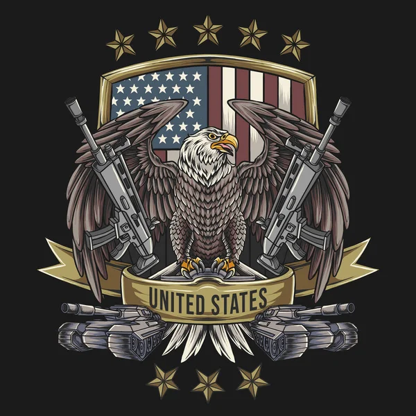 Eagle Día Los Veteranos Los Estados Unidos Día Independencia — Archivo Imágenes Vectoriales