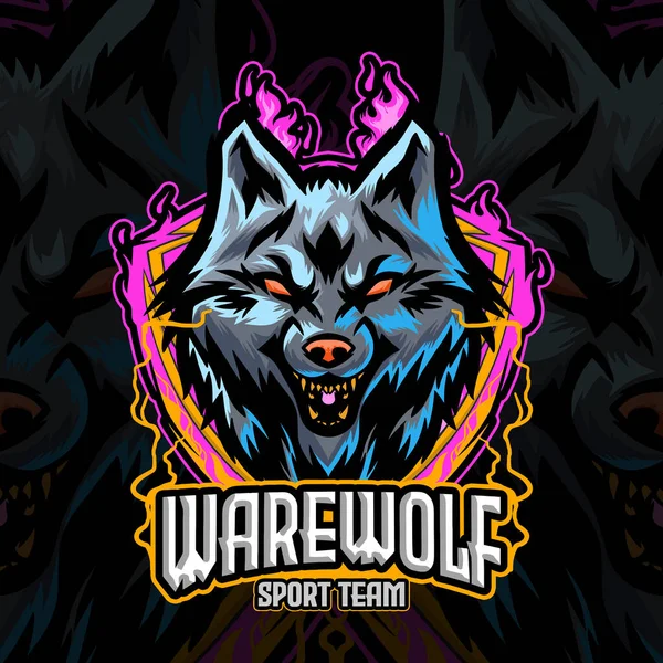 Wolf Logo Für Team Logo Oder Basketball Und Sport — Stockvektor