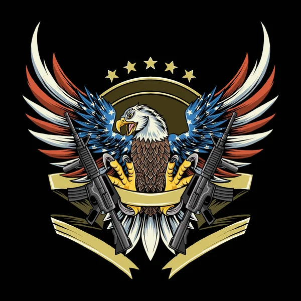 美国老鹰纪念日和独立日 — 图库矢量图片