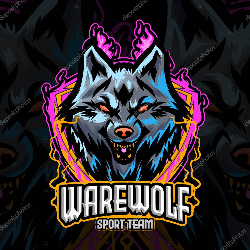 Wolf Logo For Team Logo or basketball and Sports