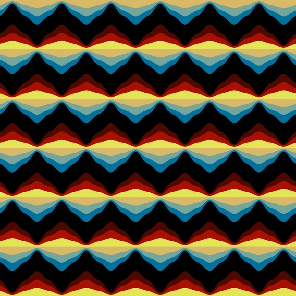 抽象的なレトロな幾何学的なシームレス パターン — ストックベクタ