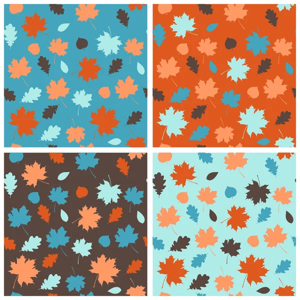 Seamless pattern with autumn leaves — Stock Vector
