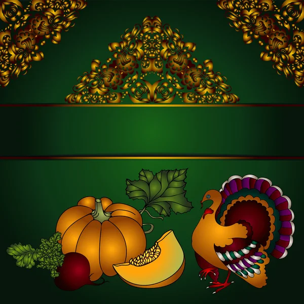 Thanksgiving gratulationskort vektor illustration — Stock vektor