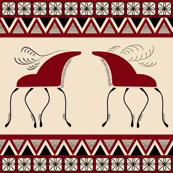 鹿の民族的背景 — ストックベクタ