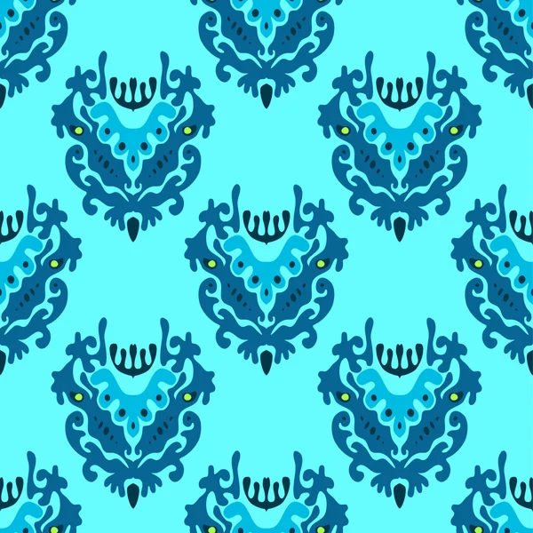 Saumaton Vintage Vector Pattern suunnittelu — vektorikuva