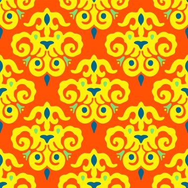 Orange seamless pattern vector clipart