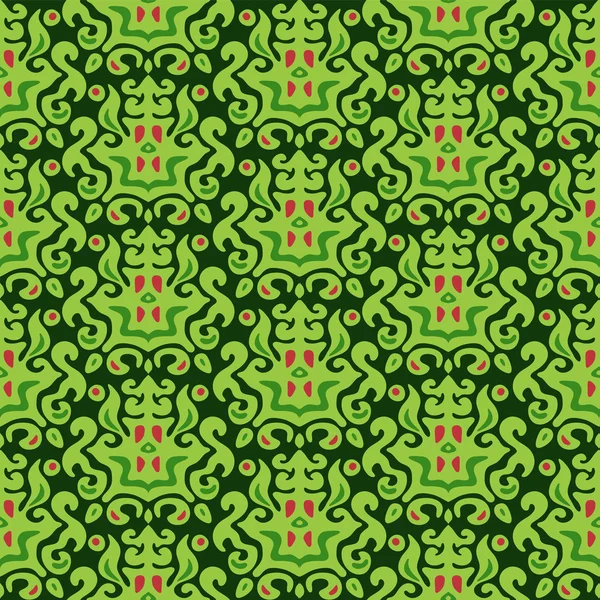 新鲜的绿色无缝模式矢量纹理 — 图库矢量图片