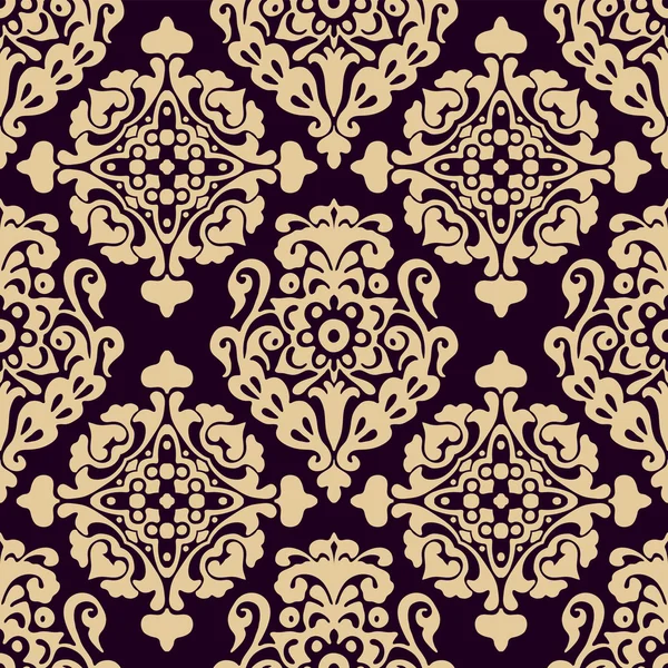 Damasco patrón de vectores sin costuras de lujo — Archivo Imágenes Vectoriales