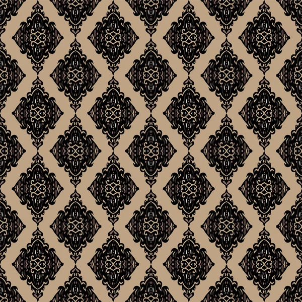 Geometrik seamless modeli damask vektör — Stok Vektör