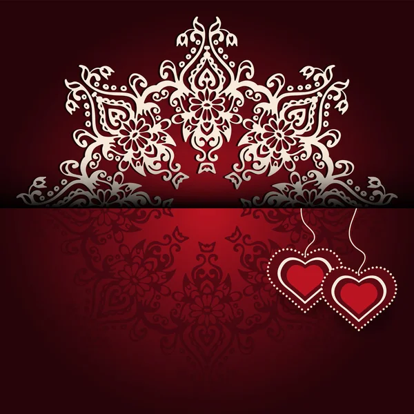 Royal Luxury Valentines Day fond de dentelle — Image vectorielle