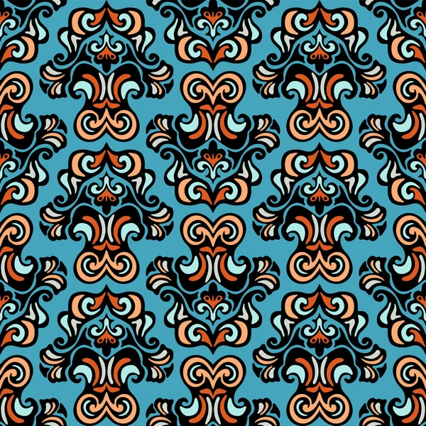 Damask Etnic Modelul vectorial modern fără sudură — Vector de stoc