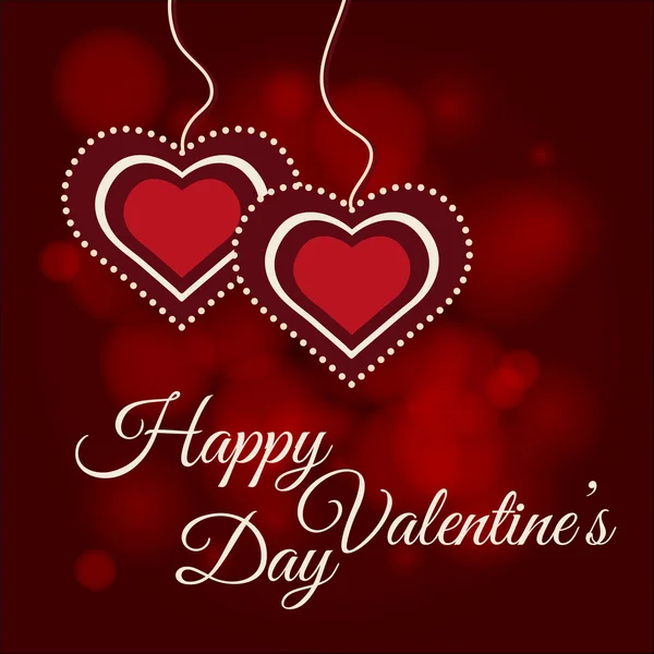 Valentines love hearts card vector — Stock Vector
