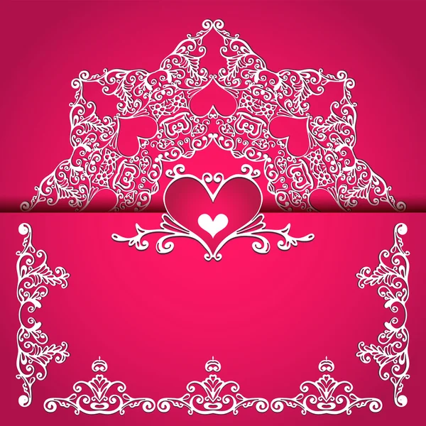 Valentines day frame vektor hintergrund — Stockvektor