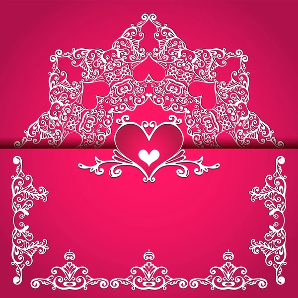 Valentines day  frame vector background — Stock Vector