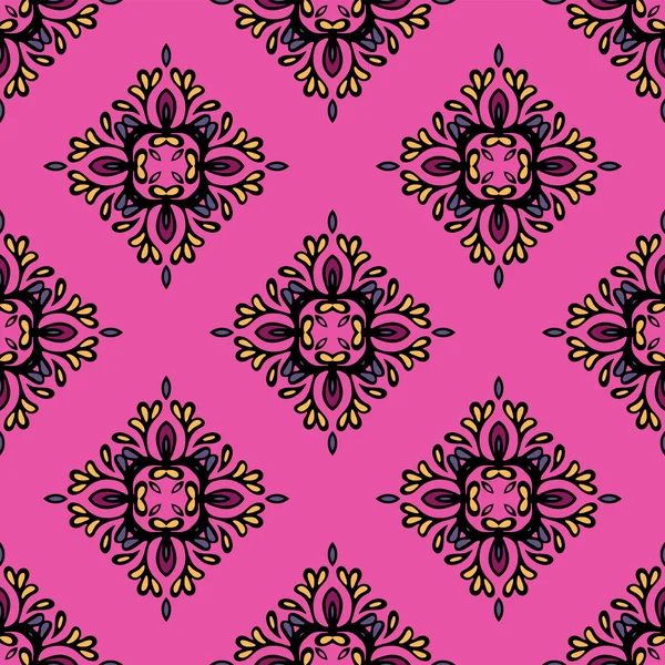 Pink vector seamless spring  pattern — Stock Vector