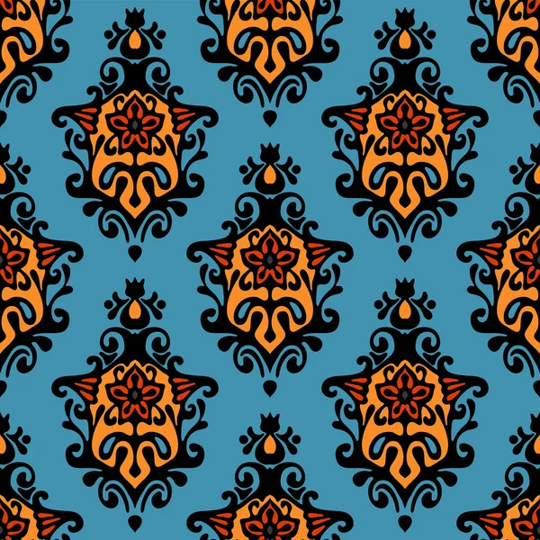 Damast naadloze floral vector — Stockvector