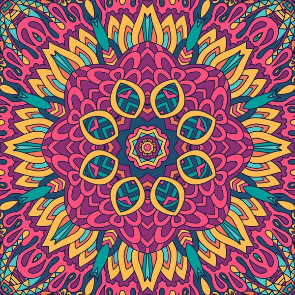 Abstract Mandala Vintage Indische Textiel Etnische Naadloze Patroon Ornamentaal Arabesque Stockvector