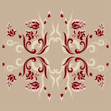 Pembe çiçek desenli