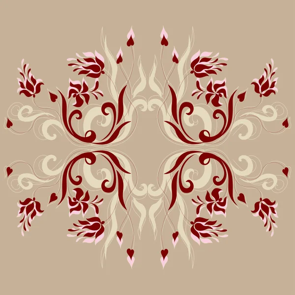 Motif floral rose — Image vectorielle