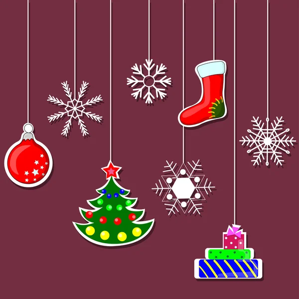 Christmas Decorations — Stock Vector