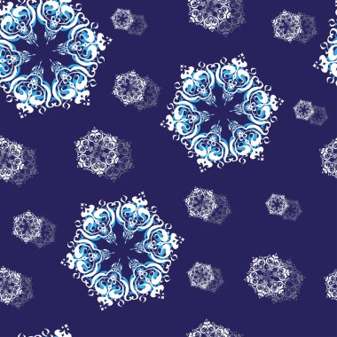 Dikişsiz snowflakes desen