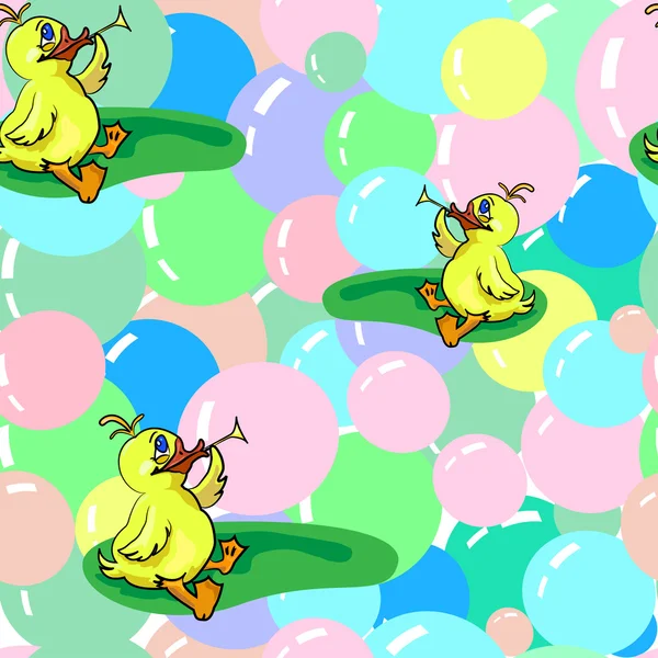 Ducks And Soap Bubbles Vector Graphics