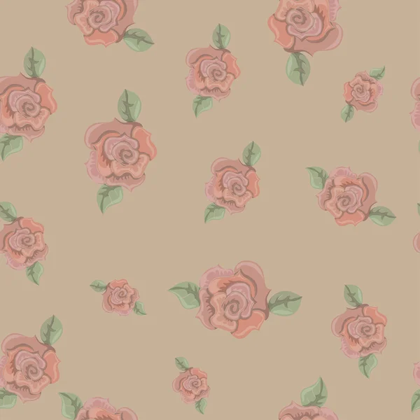 Fondo retro con rosas — Vector de stock