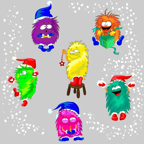 Monsters in the Winter Vector Graphics