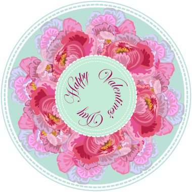 Çiçeklerin yuvarlak çerçevesi