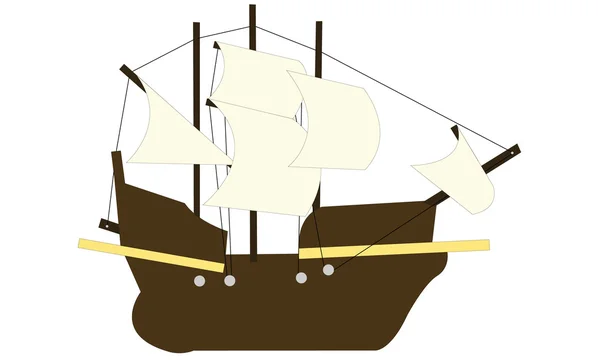 木制帆船 — 图库照片