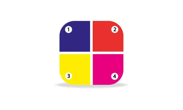 Infographie carré de couleur fraîche — Image vectorielle