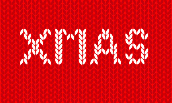 Textura de lana de Navidad fondo — Vector de stock