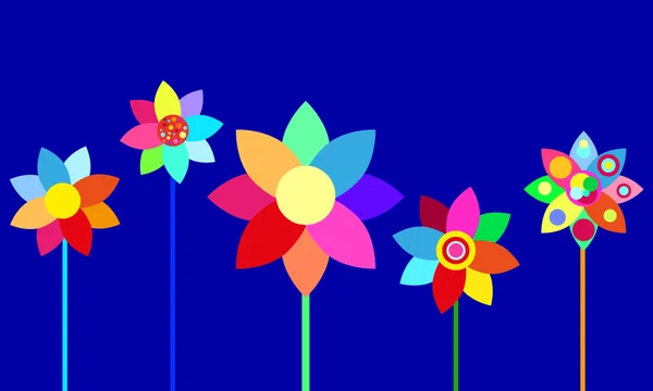 Vector kleurrijke bloemen — Stockvector