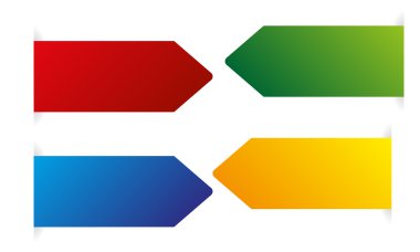 vektör renkli oklar