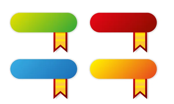 Moderne kleur vector iconen met linten — Stockvector