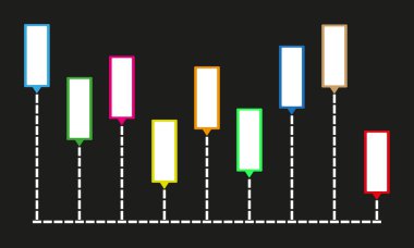 Infographic siyah arka plan
