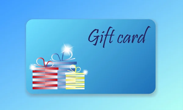 Carte cadeau vectoriel shopping — Image vectorielle