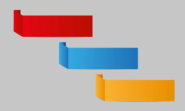 Vektorové barevné papírové štítky — Stockový vektor