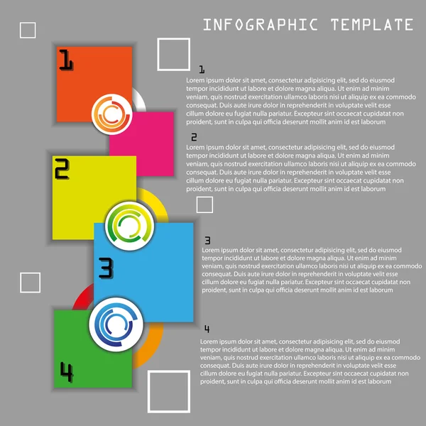 Modèle d'infographie vectorielle en couleur — Image vectorielle