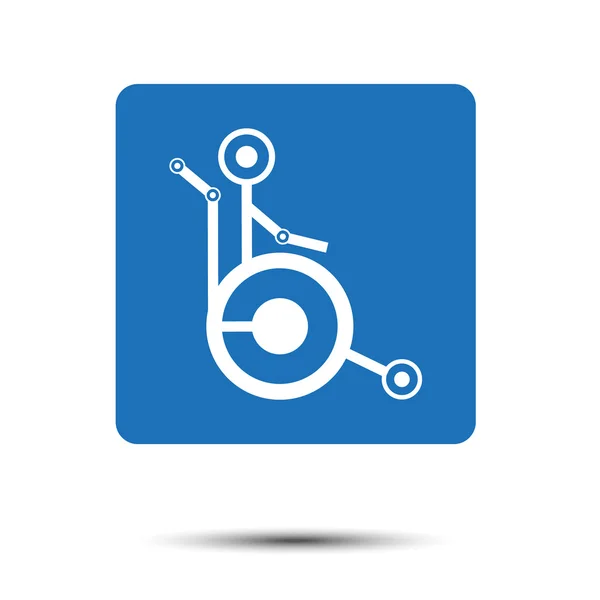 Άτομο με ειδικές ανάγκες σε αναπηρική καρέκλα — Διανυσματικό Αρχείο